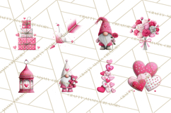 Valentine Gnome Clipart Watercolor Love Gnomes PNG Product Image 6