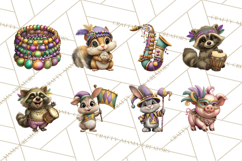 Carnival Animals Parade Clipart, Mardi Gras PNG Product Image 9