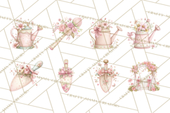 Girly Garden Tools Clipart, Pastel Gardening Clip Art Png Product Image 2