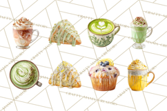 Winter Café PNG, Cozy Latte Clipart, Bakery Drink Graphics Product Image 2