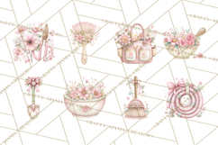 Girly Garden Tools Clipart, Pastel Gardening Clip Art Png Product Image 4