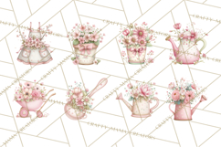 Girly Garden Tools Clipart, Pastel Gardening Clip Art Png Product Image 5