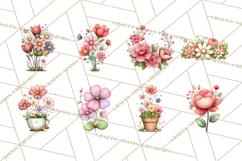 Spring Floral Clipart, Whimsical Flowers PNG, Pastel Tulips Product Image 7