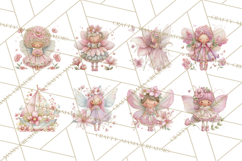 Whimsical Fairy World Clipart, Pastel Fairy Houses Png Product Image 7