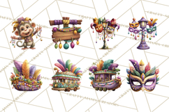 Carnival Animals Parade Clipart, Mardi Gras PNG Product Image 8