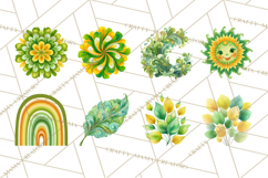 Retro 70s Psychedelic Clipart PNG, Groovy Flowers Product Image 7