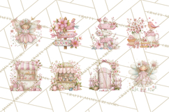 Whimsical Fairy World Clipart, Pastel Fairy Houses Png Product Image 2