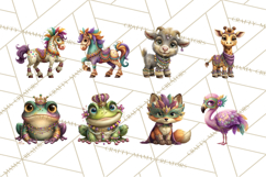 Carnival Animals Parade Clipart, Mardi Gras PNG Product Image 2