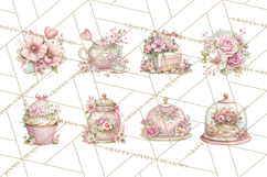 Blossom Tea Party Clipart, Pastel Tea Party Png Product Image 7