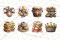 Carnival Animals Parade Clipart, Mardi Gras PNG Product Image 7