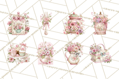 Blossom Tea Party Clipart, Pastel Tea Party Png Product Image 4