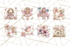 Whimsical Fairy World Clipart, Pastel Fairy Houses Png Product Image 4