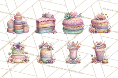 Whimsical Fairy World Clipart, Pastel Fairy Houses Png Product Image 10