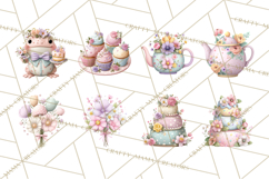 Easter Frogs in Fancy Fits, Cute Spring Clipart Png Product Image 3