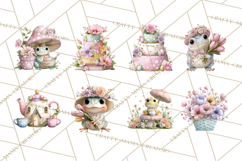 Easter Frogs in Fancy Fits, Cute Spring Clipart Png Product Image 4