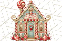 Whimsical Peppermint Bakery PNG Christmas Clipart Product Image 5