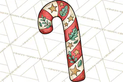 Vintage Christmas Clipart Accessories, Holiday Doodle PNG Product Image 2