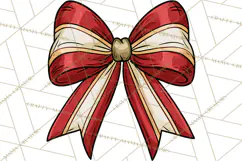 Vintage Christmas Clipart Accessories, Holiday Doodle PNG Product Image 3