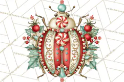 Whimsical Peppermint Garden PNG Christmas Clipart Product Image 3
