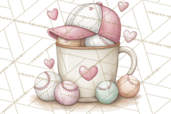 Baseball Mom Clipart PNG, Whimsical Graphics for Sports Moms Product Image 2