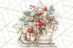 Watercolor Christmas Clipart PNG, Holiday Graphics PNG Product Image 4