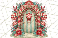 Whimsical Peppermint Garden PNG Christmas Clipart Product Image 4