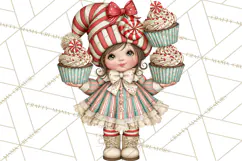 Whimsical Peppermint Bakery PNG Christmas Clipart Product Image 5