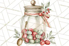 Watercolor Christmas Clipart PNG, Holiday Graphics PNG Product Image 5