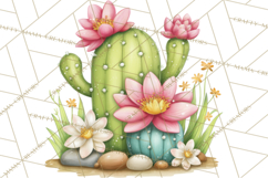 Easter Cactus Clipart, Easter Bunny, Faith, Easter PNG Product Image 2