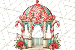 Whimsical Peppermint Garden PNG Christmas Clipart Product Image 3