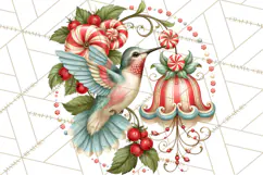 Whimsical Peppermint Garden PNG Christmas Clipart Product Image 4