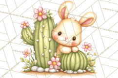 Easter Cactus Clipart, Easter Bunny, Faith, Easter PNG Product Image 3