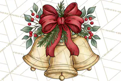 Vintage Christmas Clipart Accessories, Holiday Doodle PNG Product Image 2