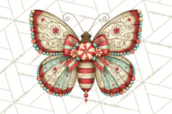 Whimsical Peppermint Garden PNG Christmas Clipart Product Image 2