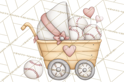 Baseball Mom Clipart PNG, Whimsical Graphics for Sports Moms Product Image 5