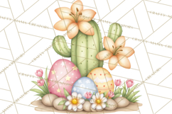 Easter Cactus Clipart, Easter Bunny, Faith, Easter PNG Product Image 2