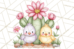 Easter Cactus Clipart, Easter Bunny, Faith, Easter PNG Product Image 3