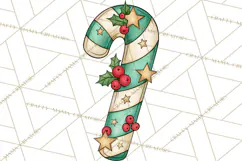Vintage Christmas Clipart Accessories, Holiday Doodle PNG Product Image 4