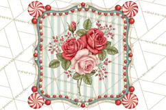 Whimsical Peppermint Garden PNG Christmas Clipart Product Image 3