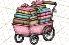 Flamingo Librarian Reading Clipart PNG Product Image 2