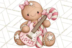 Pink Gingerbread Clipart PNG, Cute Christmas Gingerbread Product Image 5