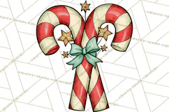 Vintage Christmas Clipart Accessories, Holiday Doodle PNG Product Image 5