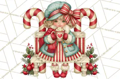 Whimsical Peppermint Bakery PNG Christmas Clipart Product Image 5