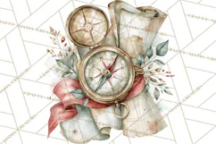 Watercolor Christmas Clipart PNG, Holiday Graphics PNG Product Image 2