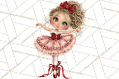 Candy Cane Christmas Girls Clipart PNG, Cute Holiday Kids Product Image 2