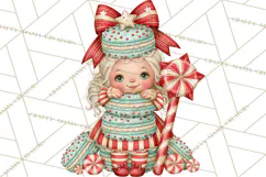 Whimsical Peppermint Bakery PNG Christmas Clipart Product Image 3