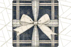 Vintage Christmas Presents Clipart, Christmas Gift Box PNG Product Image 3