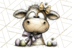 Pastel Easter Animals Watercolor Clipart, Easter PNG Product Image 3