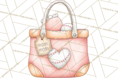 Baseball Mom Clipart PNG, Whimsical Graphics for Sports Moms Product Image 3