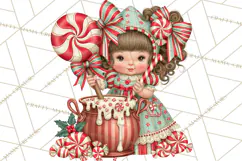 Whimsical Peppermint Bakery PNG Christmas Clipart Product Image 5